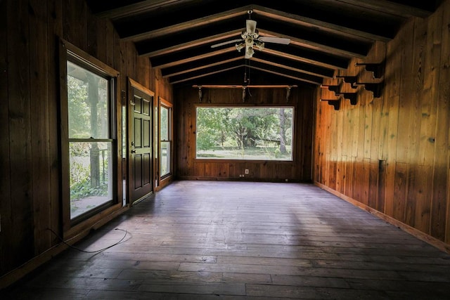 1867 N Old 179, Whigham, GA 39897 - unfurnished room featuring wooden walls, hardwood / wood-style floors, and ceiling fan