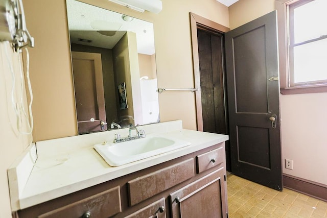 1867 N Old 179, Whigham, GA 39897 - bathroom with vanity and brick patterned floors