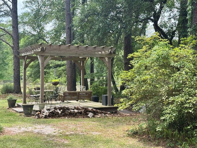 2451 Lake Douglas Rd, Bainbridge, GA 39819 - view of yard with a pergola