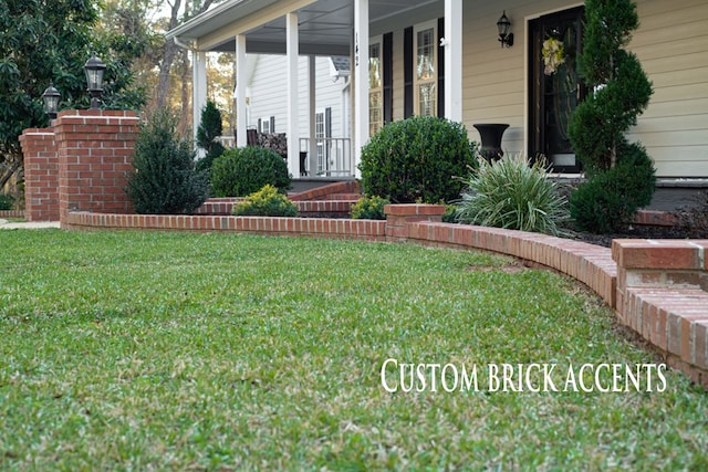 exterior space with a porch