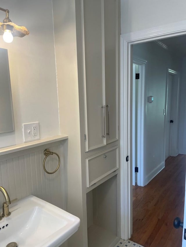 1202 Tallahassee Hwy, Bainbridge, GA 39819 - bathroom featuring a sink and wood finished floors