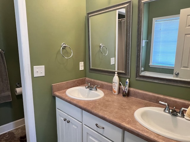 bathroom featuring vanity