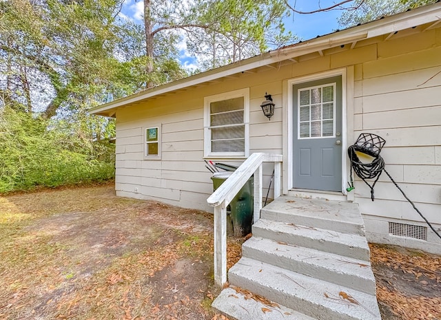 view of doorway to property