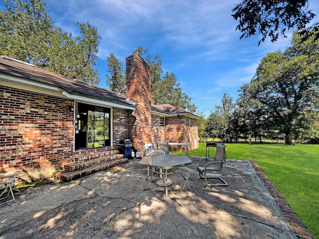 view of patio with grilling area