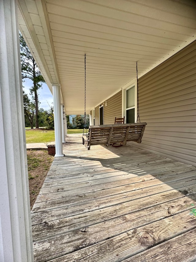 view of wooden deck