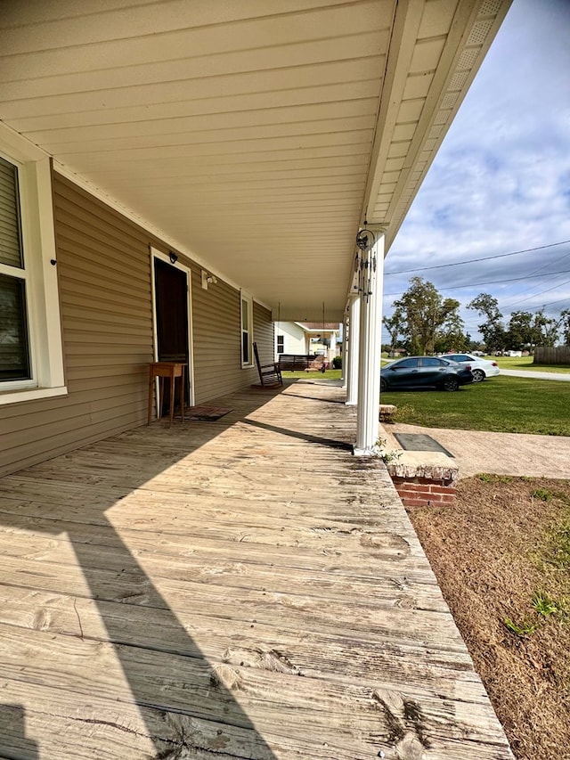 view of wooden deck