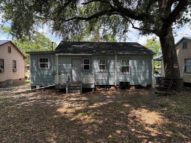 back of property with cooling unit