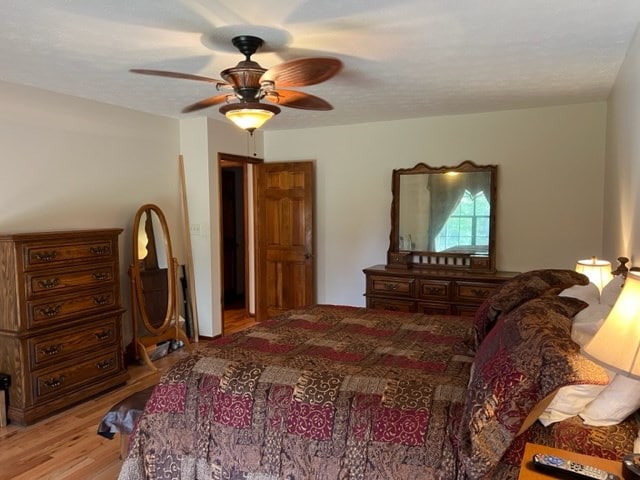 267 Providence Rd, Whigham, GA 39897 - bedroom with light wood finished floors and ceiling fan