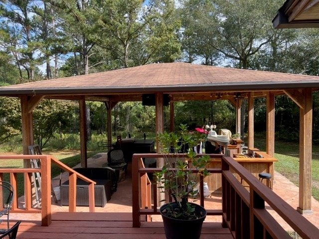 267 Providence Rd, Whigham, GA 39897 - wooden deck featuring a gazebo