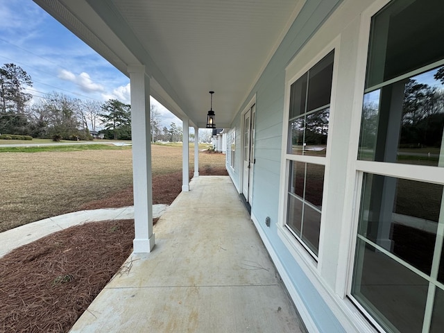 view of patio / terrace with a porch