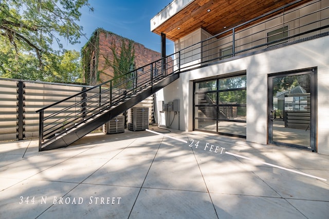 view of patio featuring central AC