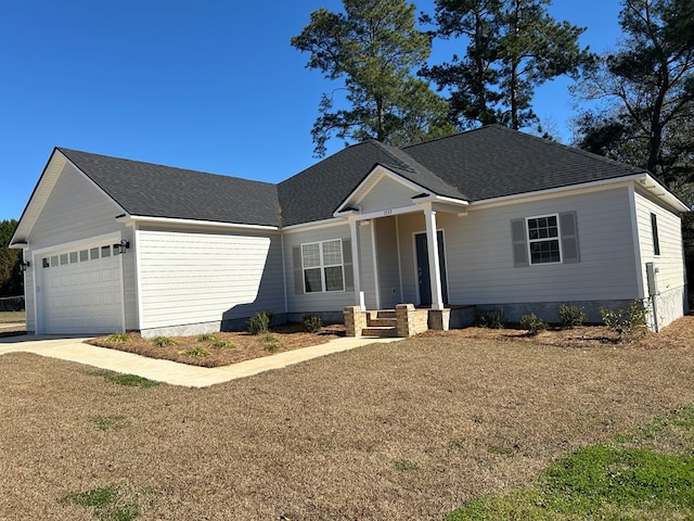 view of front facade with a garage