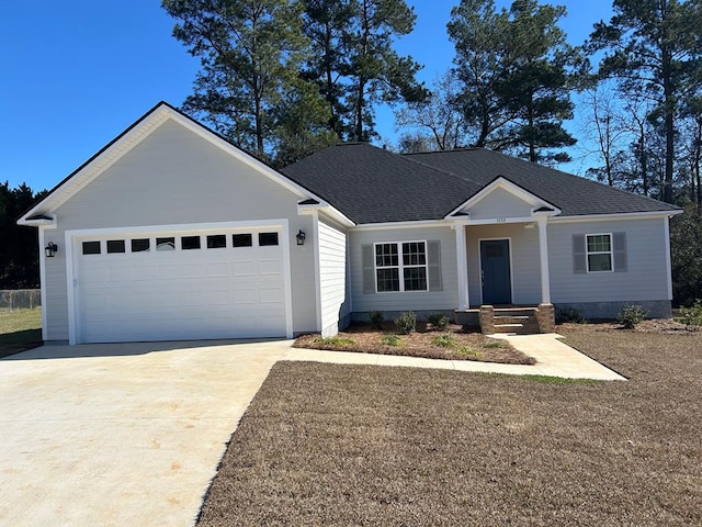 ranch-style house with a garage