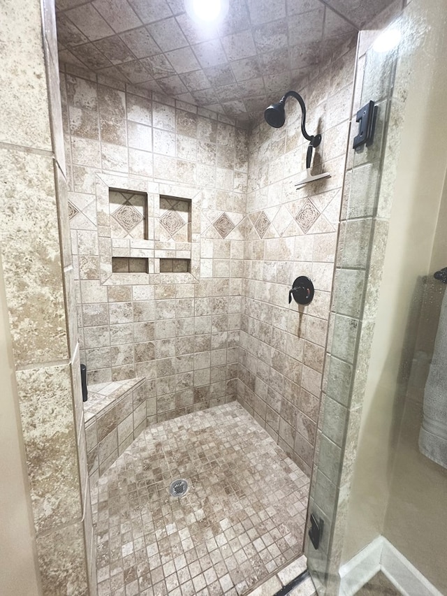 bathroom with an enclosed shower