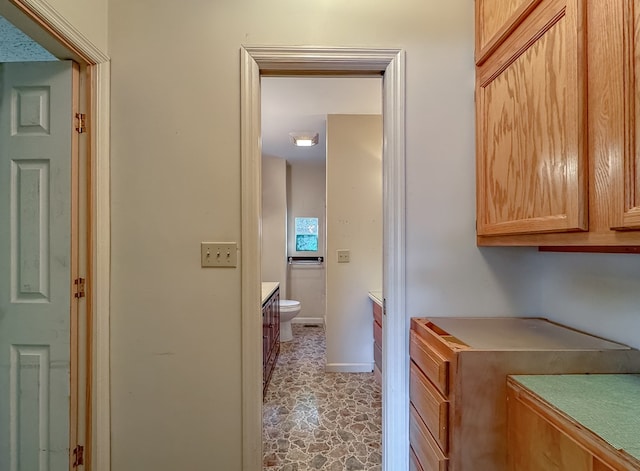 view of laundry room