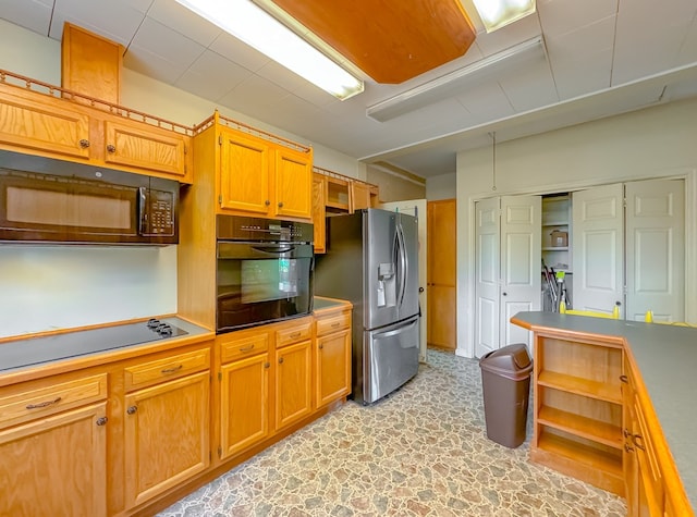 kitchen featuring black appliances