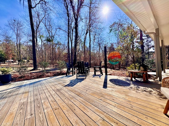 view of wooden deck