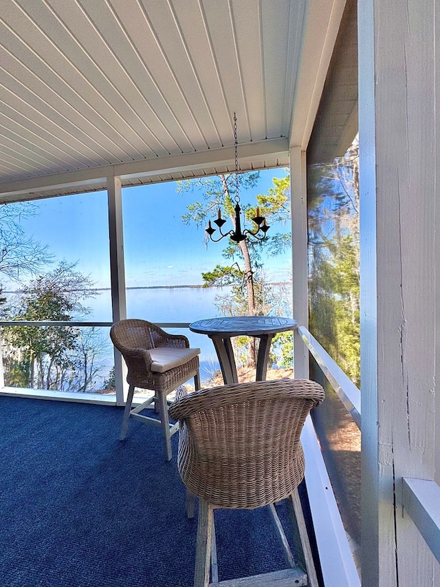 view of sunroom