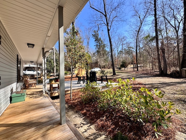 view of wooden deck