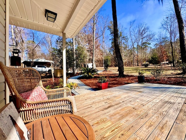 view of wooden deck