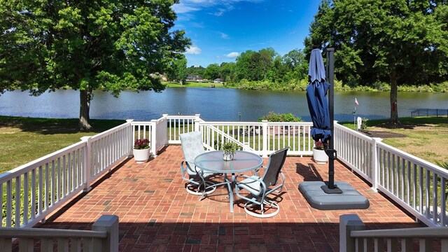 1389 Lake Front Dr, Cairo, GA 39828 - view of patio / terrace with a water view