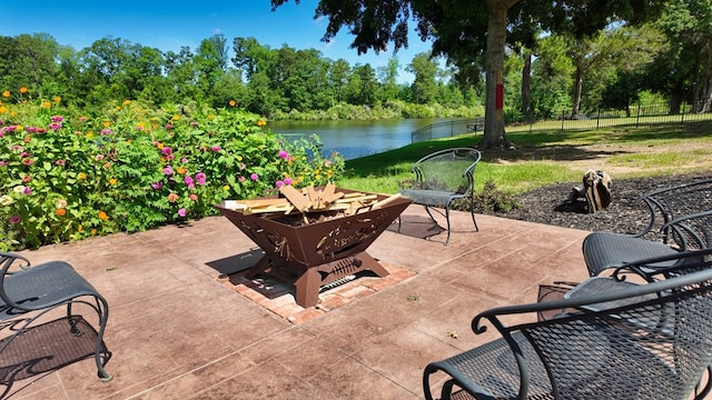 1389 Lake Front Dr, Cairo, GA 39828 - view of patio / terrace featuring a water view and view of wooded area
