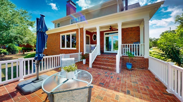 1389 Lake Front Dr, Cairo, GA 39828 - covered porch with ceiling fan