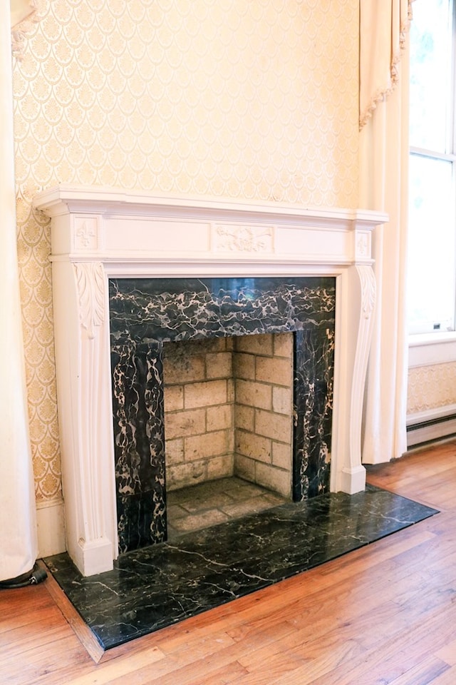 interior details featuring hardwood / wood-style floors