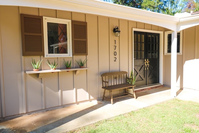 view of doorway to property