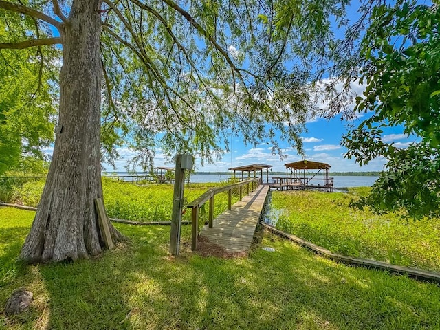 115 Lakeside Ln, Bainbridge, GA 39819 - view of yard with a water view and a gazebo