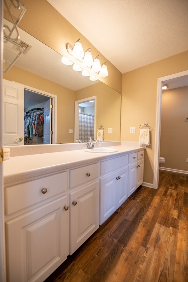 186 Turtle Pond Rd, Bainbridge, GA 39817 - full bath with wood finished floors, vanity, and a walk in closet