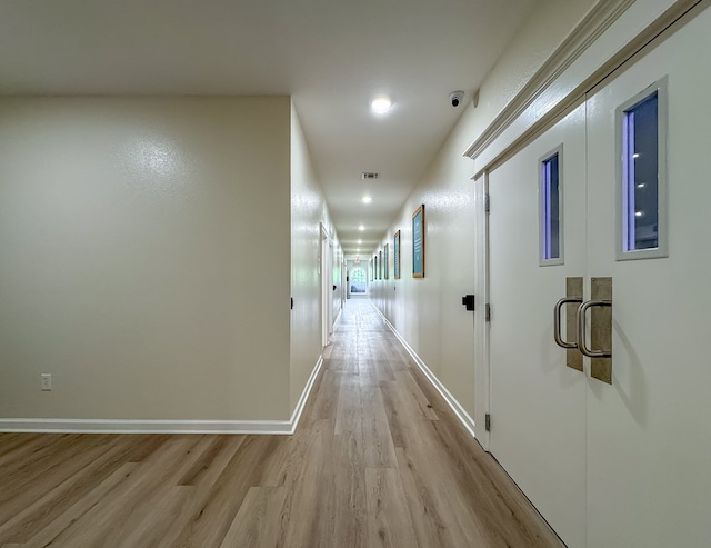 1101 Faceville Hwy, Bainbridge, GA 39819 - corridor with light wood-style flooring, baseboards, and recessed lighting