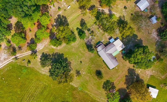 aerial view featuring a rural view