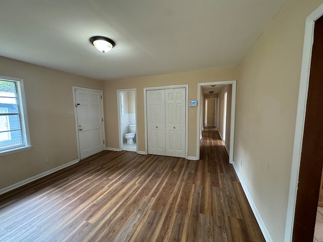 interior space featuring dark hardwood / wood-style flooring