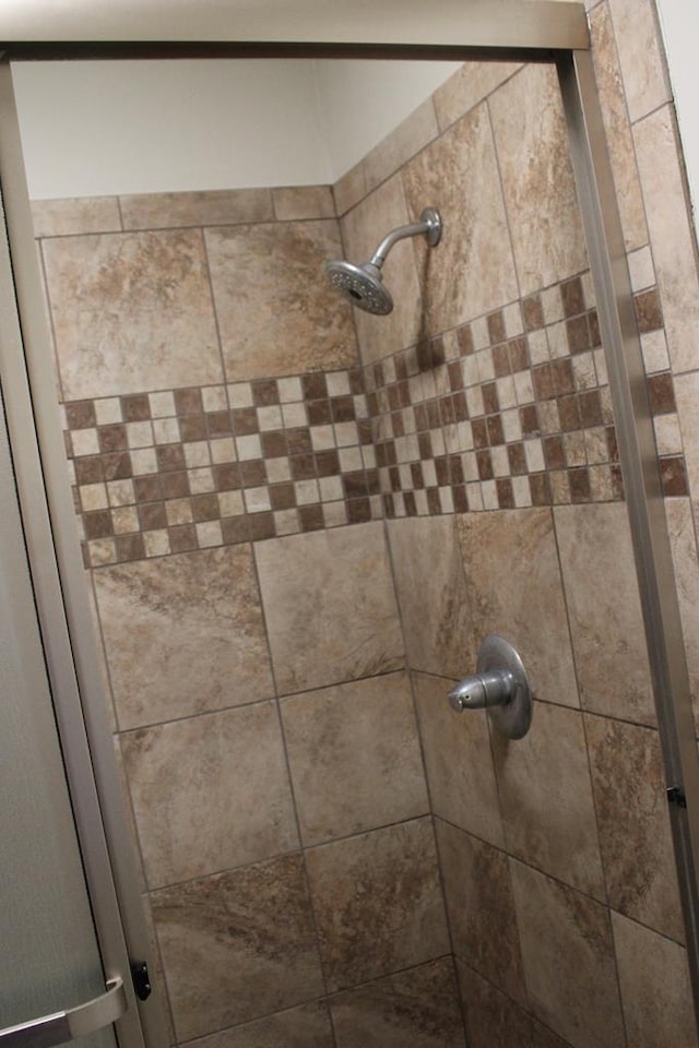 details with a shower stall