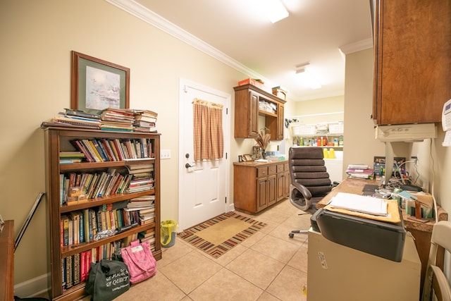 8030 Northwood Dr, Donalsonville, GA 39845 - office featuring light tile patterned floors and crown molding