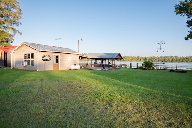 8030 Northwood Dr, Donalsonville, GA 39845 - view of yard with a gazebo, a water view, and cooling unit