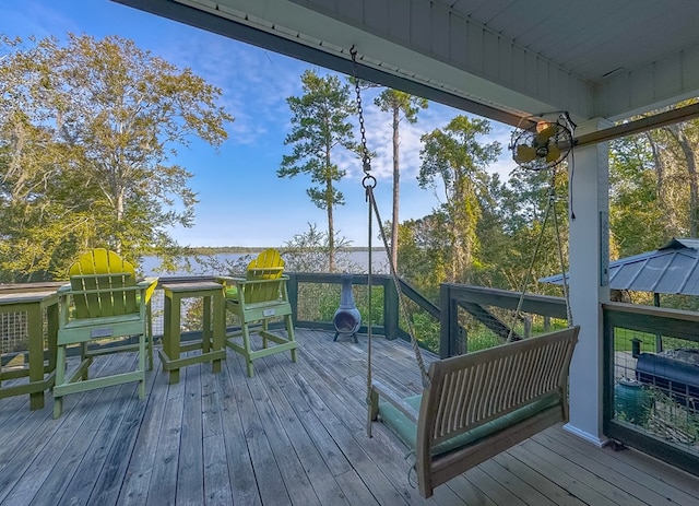 view of wooden deck