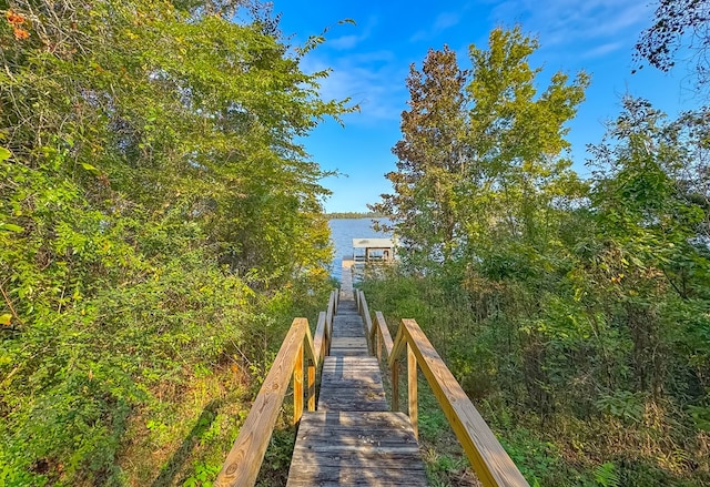 view of property's community with a water view