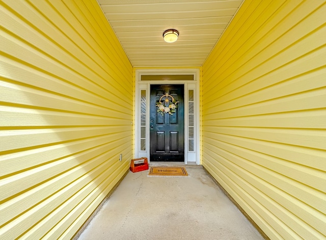 view of doorway to property