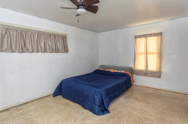 bedroom with ceiling fan