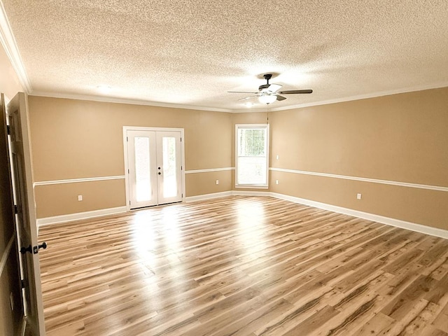 1870 SE Oakdale Rd, Cairo, GA 39828 - spare room with ornamental molding, ceiling fan, and a textured ceiling
