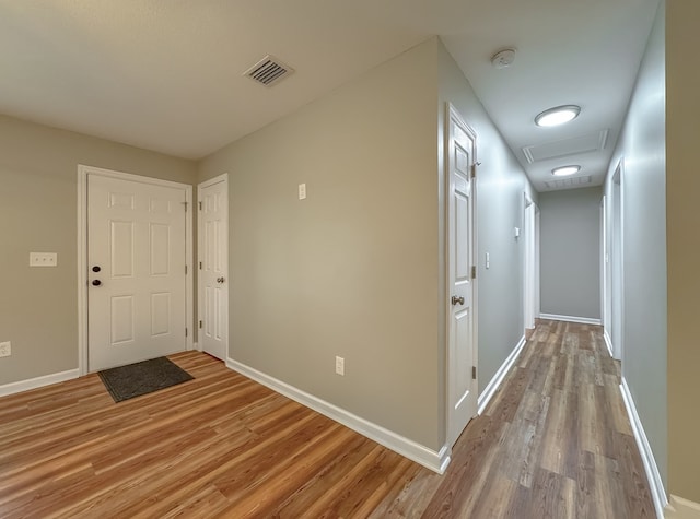 entryway featuring light wood-type flooring