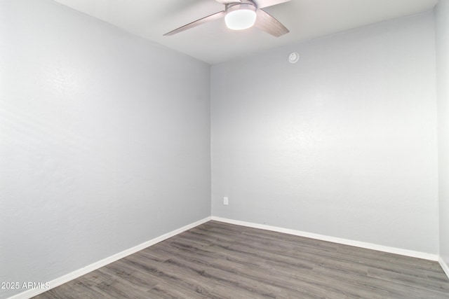 7132 N 63rd Dr, Glendale, AZ 85301 - spare room featuring wood finished floors, baseboards, and a ceiling fan