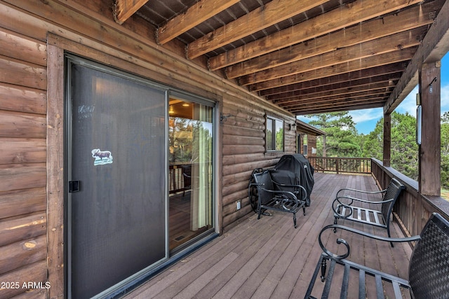 view of wooden deck