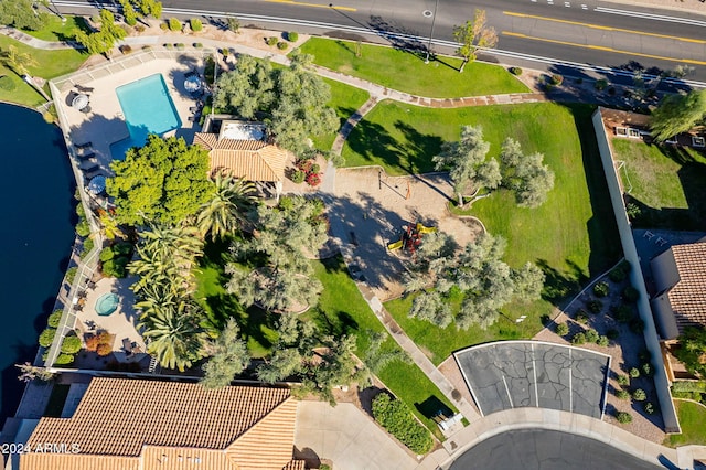 242 E Stonebridge Dr, Gilbert, AZ 85234 - aerial view of a pool and a nearby body of water