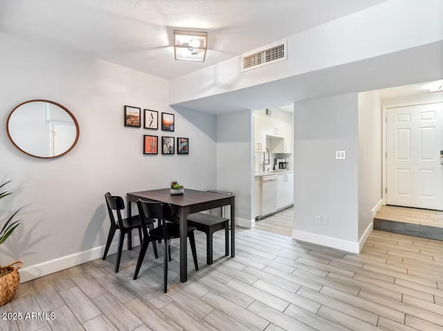 dining room with sink