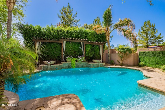 530 S Emerson St, Chandler, AZ 85225 - view of pool with a pergola and a fenced backyard
