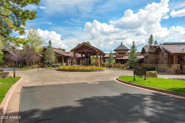 exterior space featuring curbs