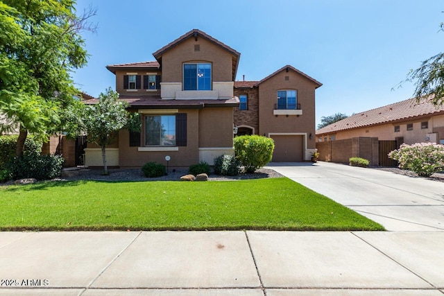 3693 E Sparrow Pl, Chandler, AZ 85286 - mediterranean / spanish home with driveway, stucco siding, and an attached garage